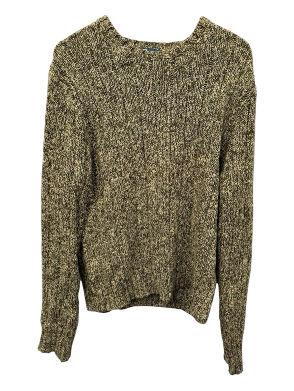Polo Ralph Lauren Men's Marled Taupe Brown Crewneck Sweater Size M Vintage